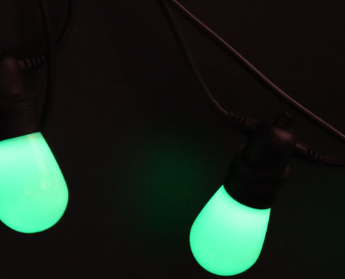 48 Foot Outdoor Weatherproof Flexible Led String Light S14 With 15 Dimmable LED Bulbs