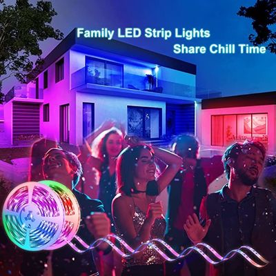 5m Smart RGB LED Strip Lights Flexible Remote Control Wifi 1400lm 4000K